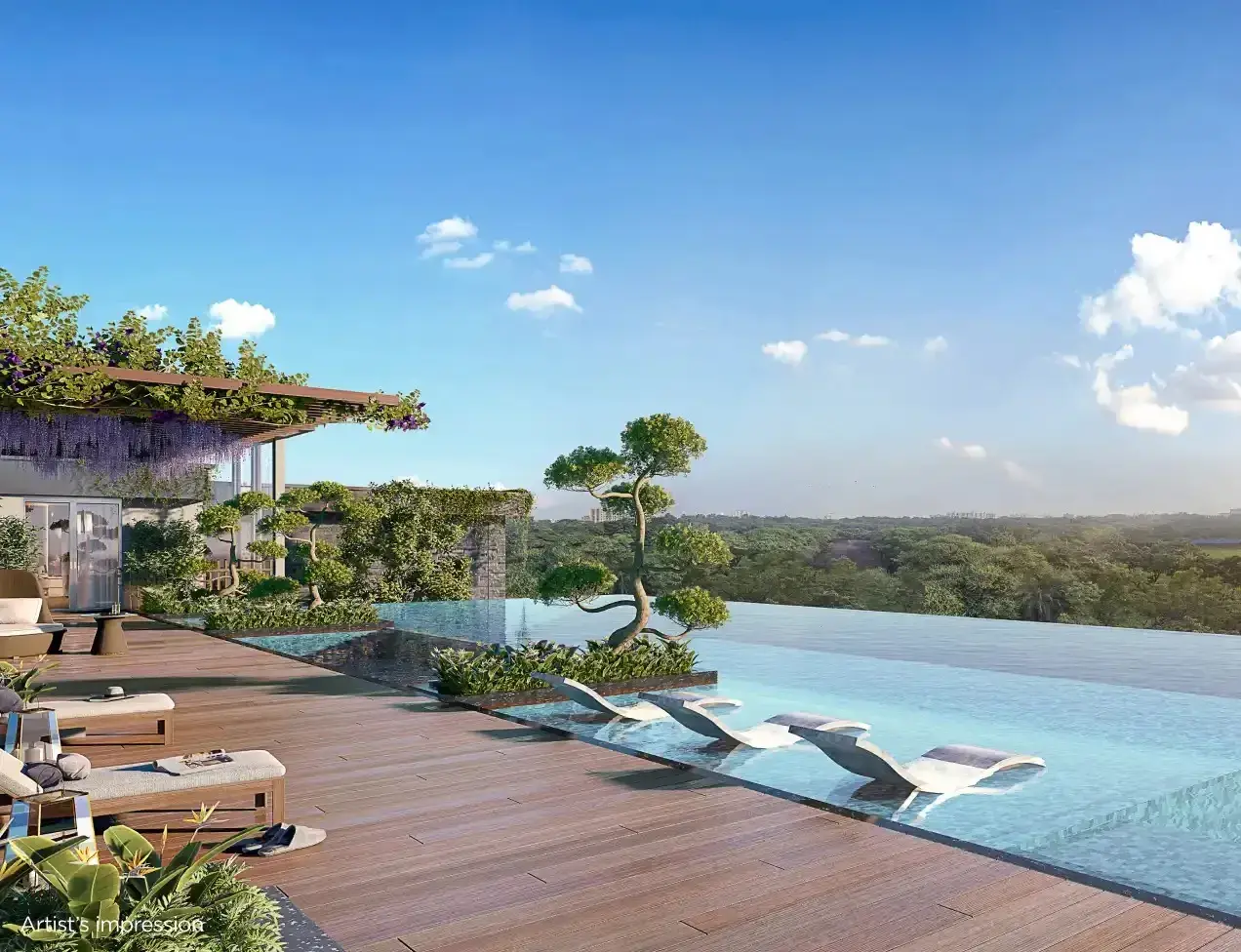 SP Wildernest infinity-edge swimming pool